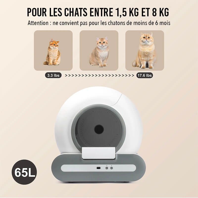 Bac à Litière Autonettoyante PureSense™