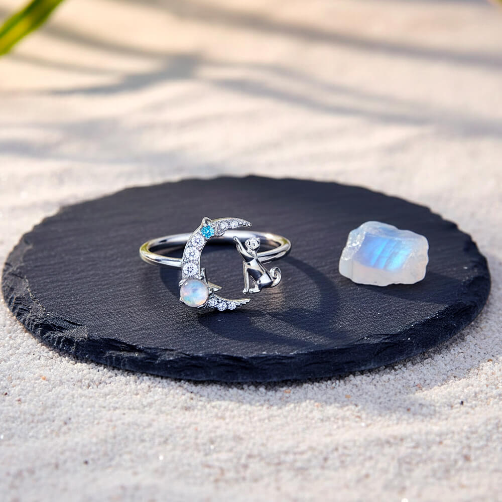 Bague Chat Argent Luna™